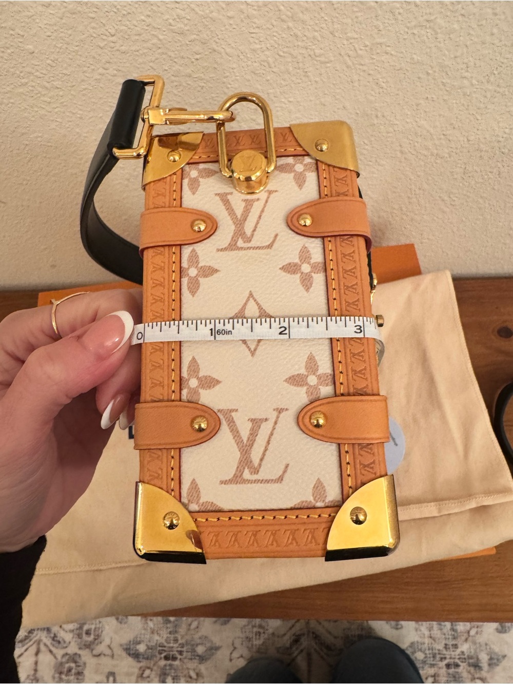 Louis Vuitton Side Trunk PM Monogram White brown Black Bag - Picture 12 of 16